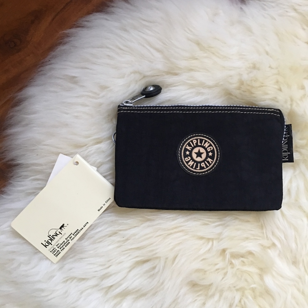 NWT Vintage Kipling Black Double Sided Coin Purse